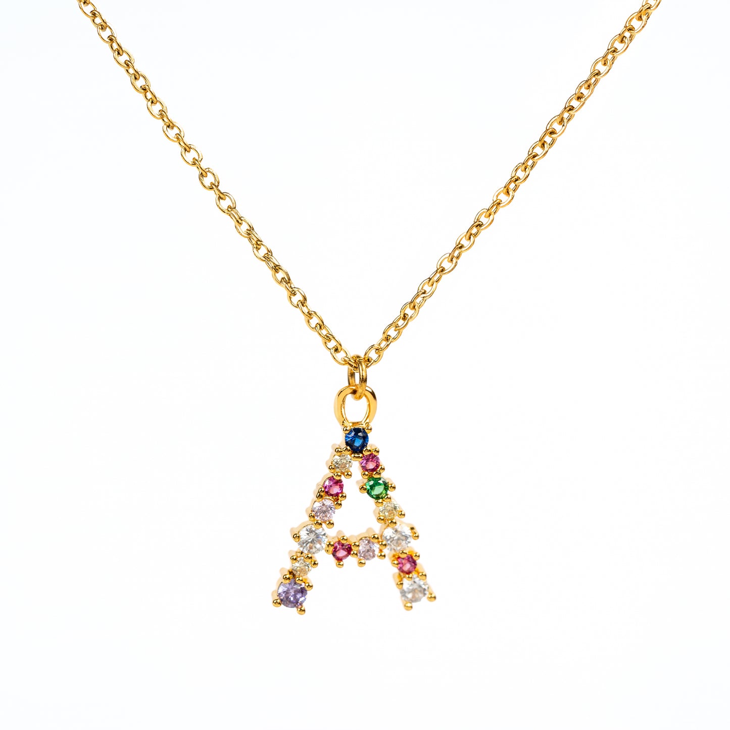 Collar letra A Zirconia