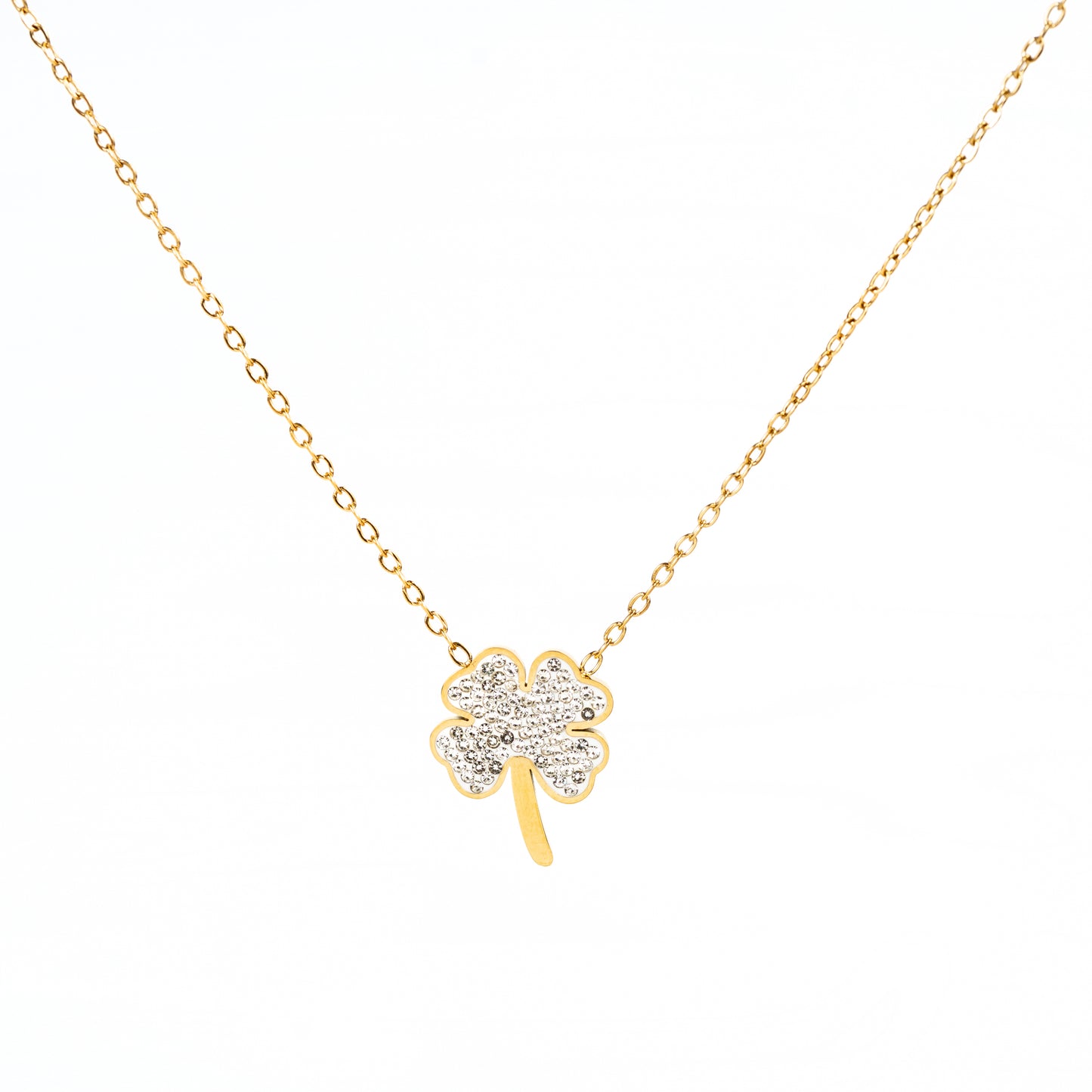 Collar de Trebol con Zirconia