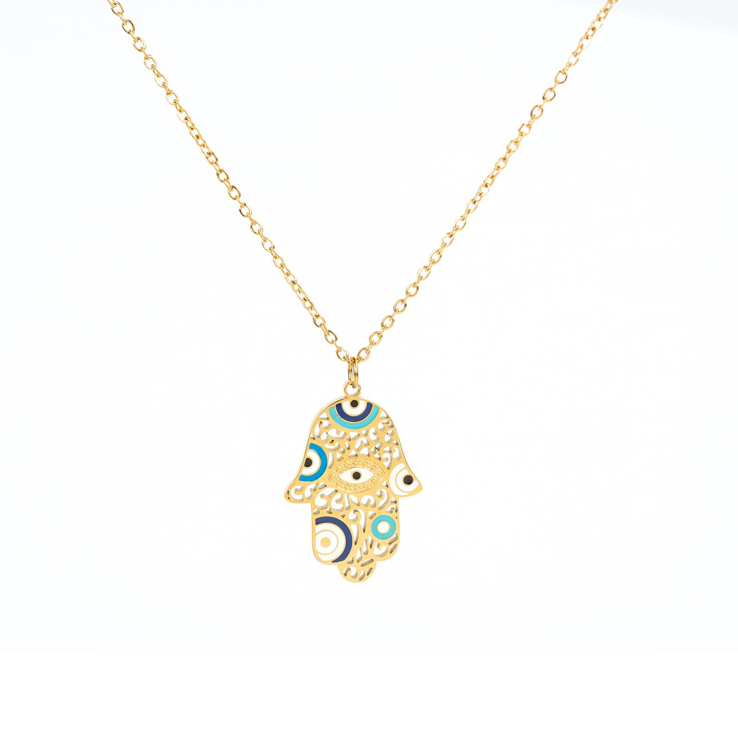 Collar mano de Ojo Suerte