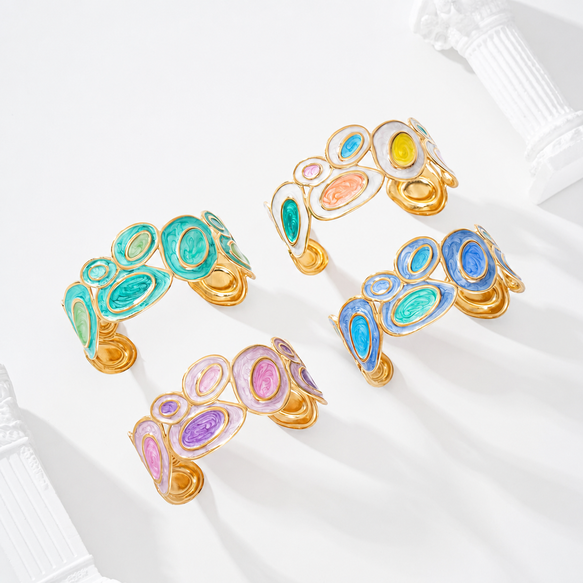 Brazalete formas colores - brazalete de joyería al por mayor