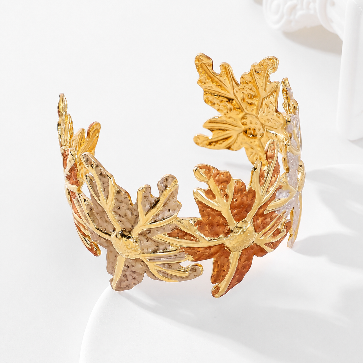 Brazalete hoja marrón - brazalete de joyería al por mayor