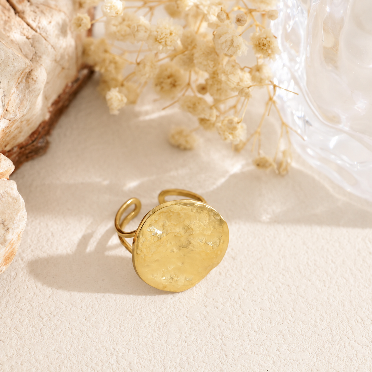 Anillo chapa acero - anillo de joyería al por mayor