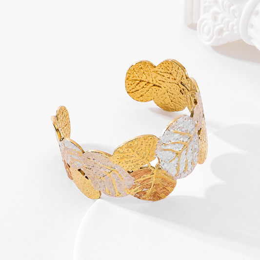 Brazalete hojas marrones - brazalete de joyería al por mayor