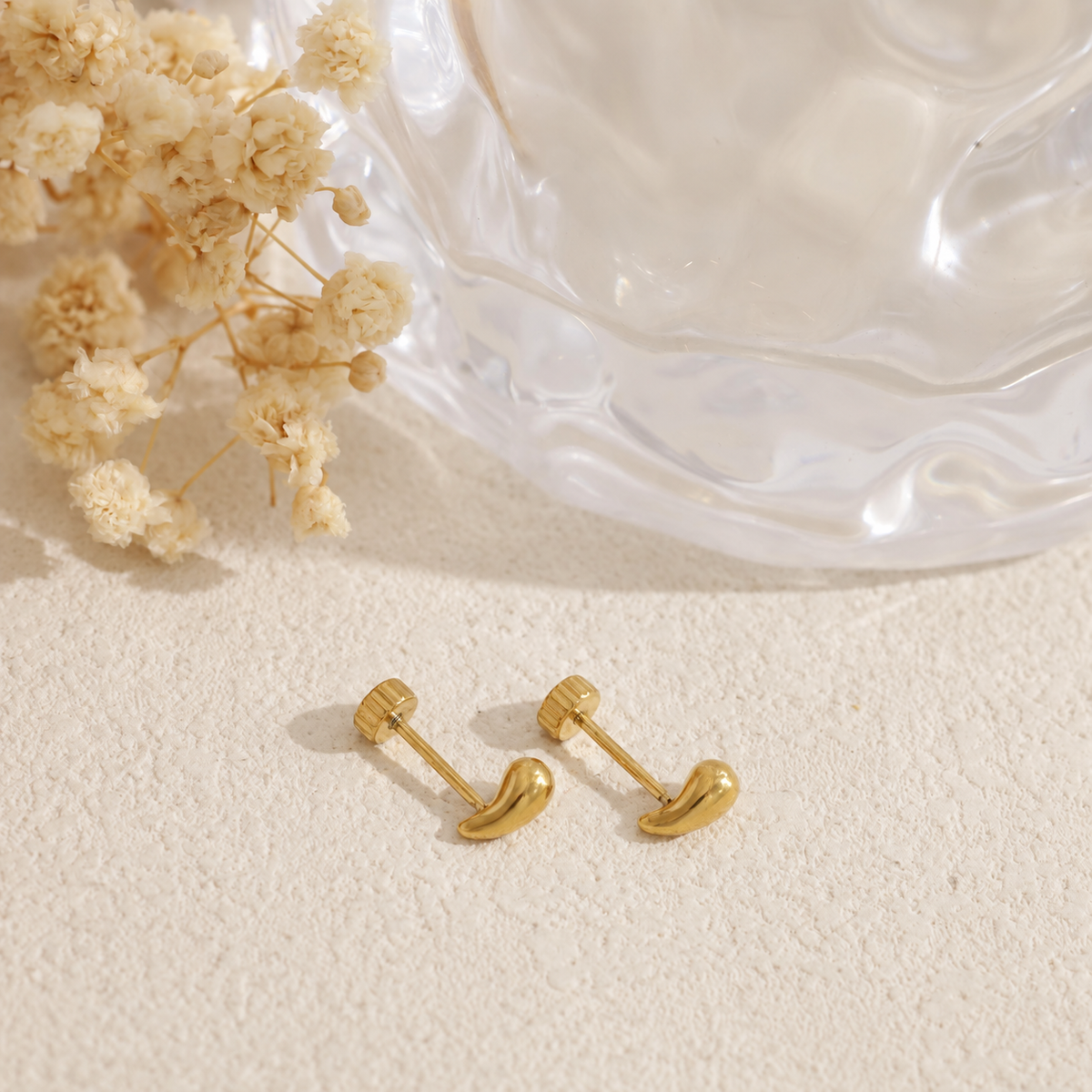 Pendientes gota rosca acero - pendientes de joyería al por mayor