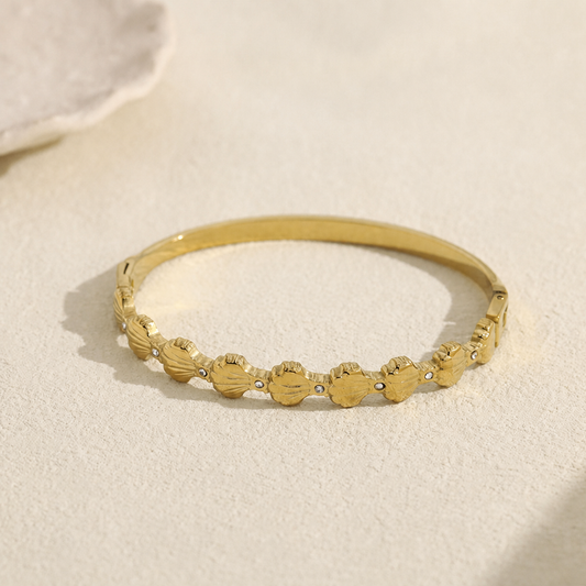 Brazalete conchas y circonitas - brazalete de joyería al por mayor
