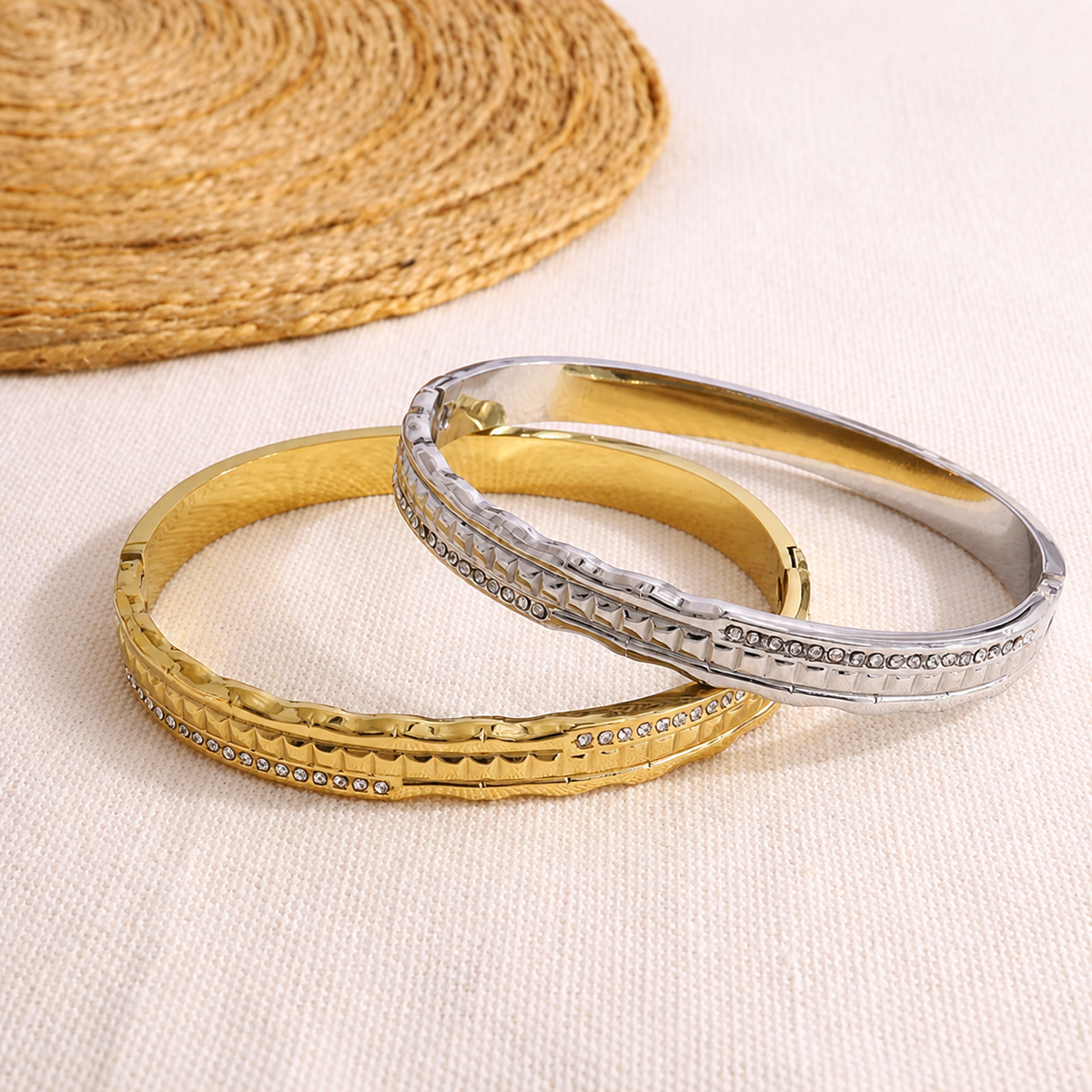 Brazalete con circonitas - brazalete de joyería al por mayor