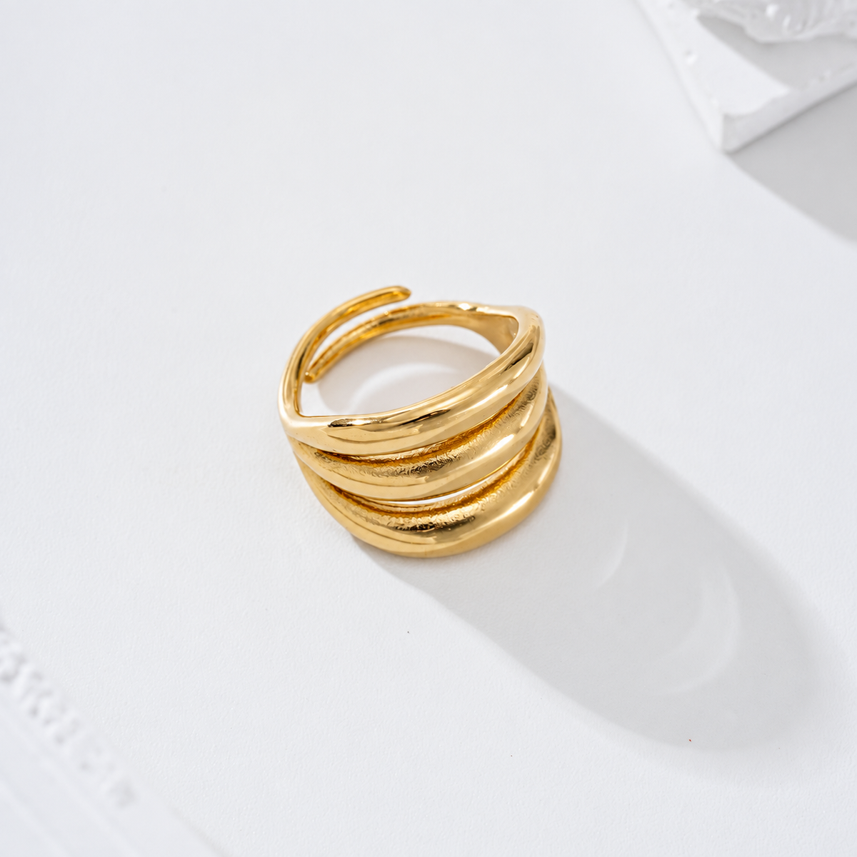 Anillo triple acero - anillo de joyería al por mayor