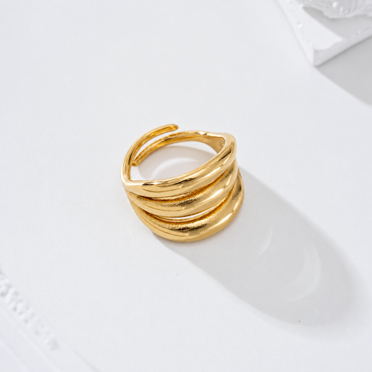 Anillo triple acero - anillo de joyería al por mayor