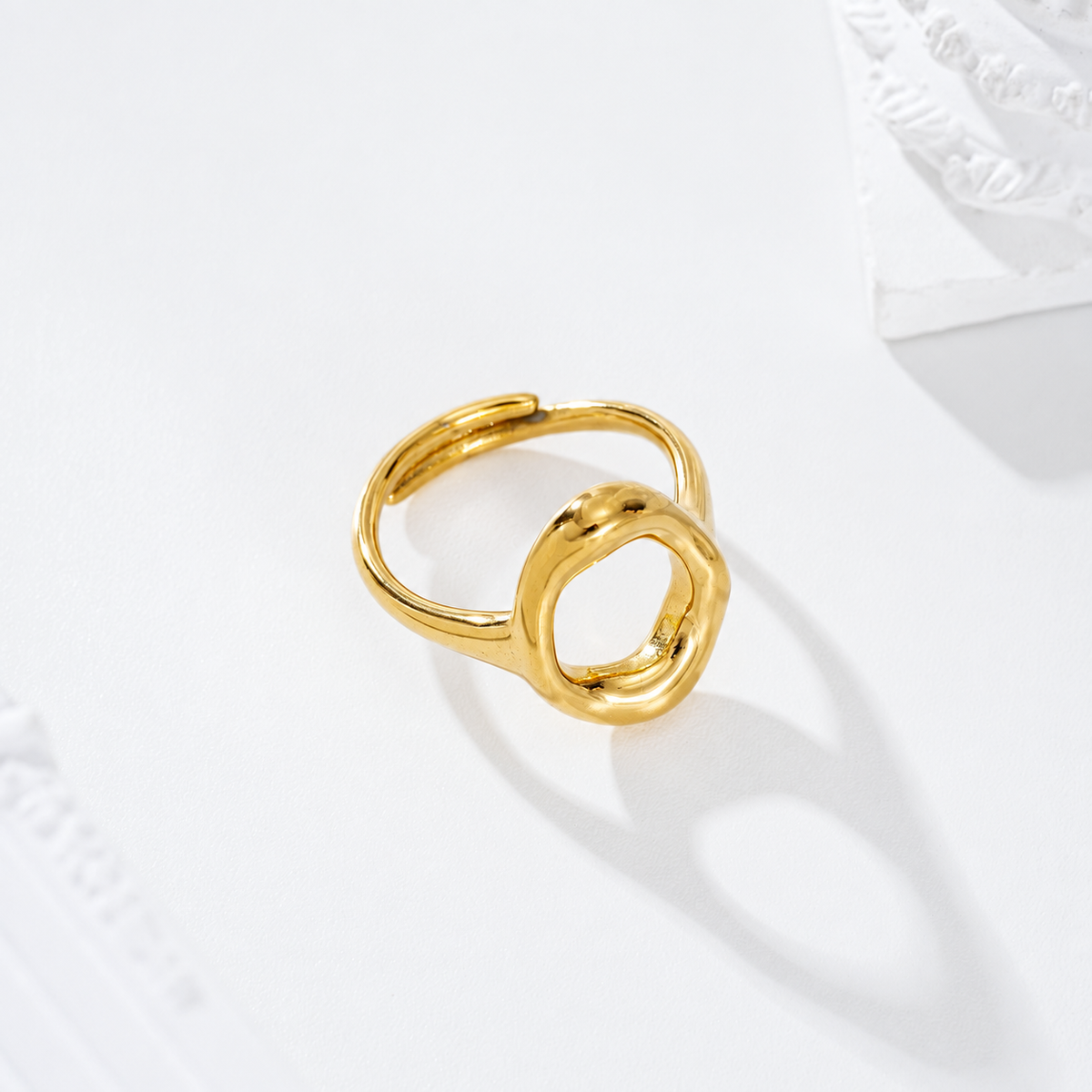 Anillo forma irregular acero - anillo de joyería al por mayor