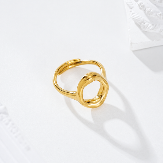 Anillo forma irregular acero - anillo de joyería al por mayor