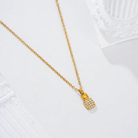 Collar chapa circonita - collar de joyeria al por mayor
