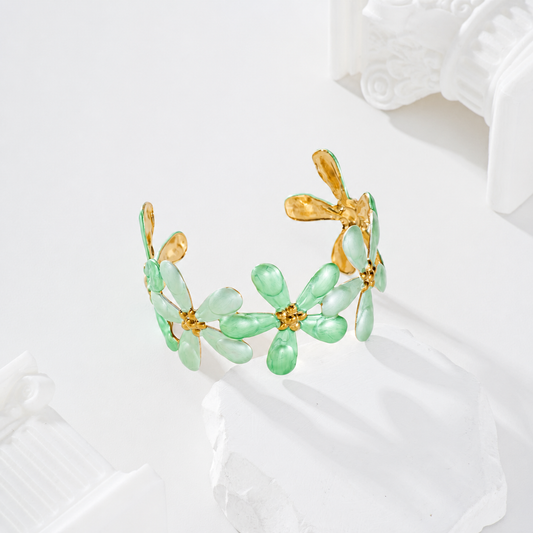 Brazalete flores color - brazalete de joyería al por mayor