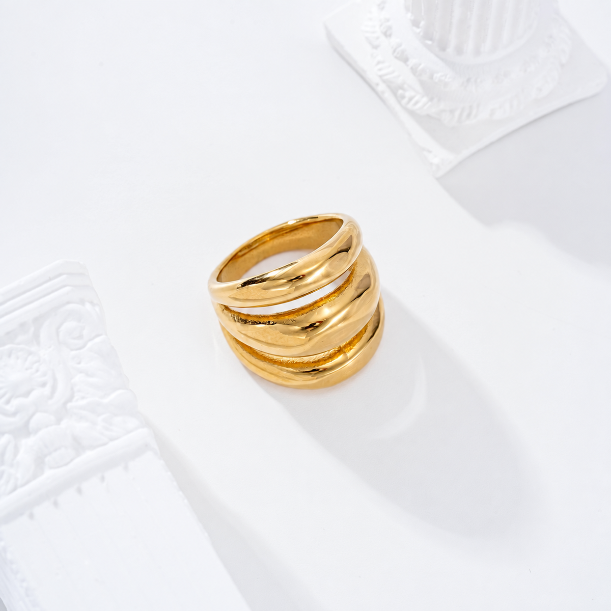 Anillo triple fila - anillo de joyería al por mayor