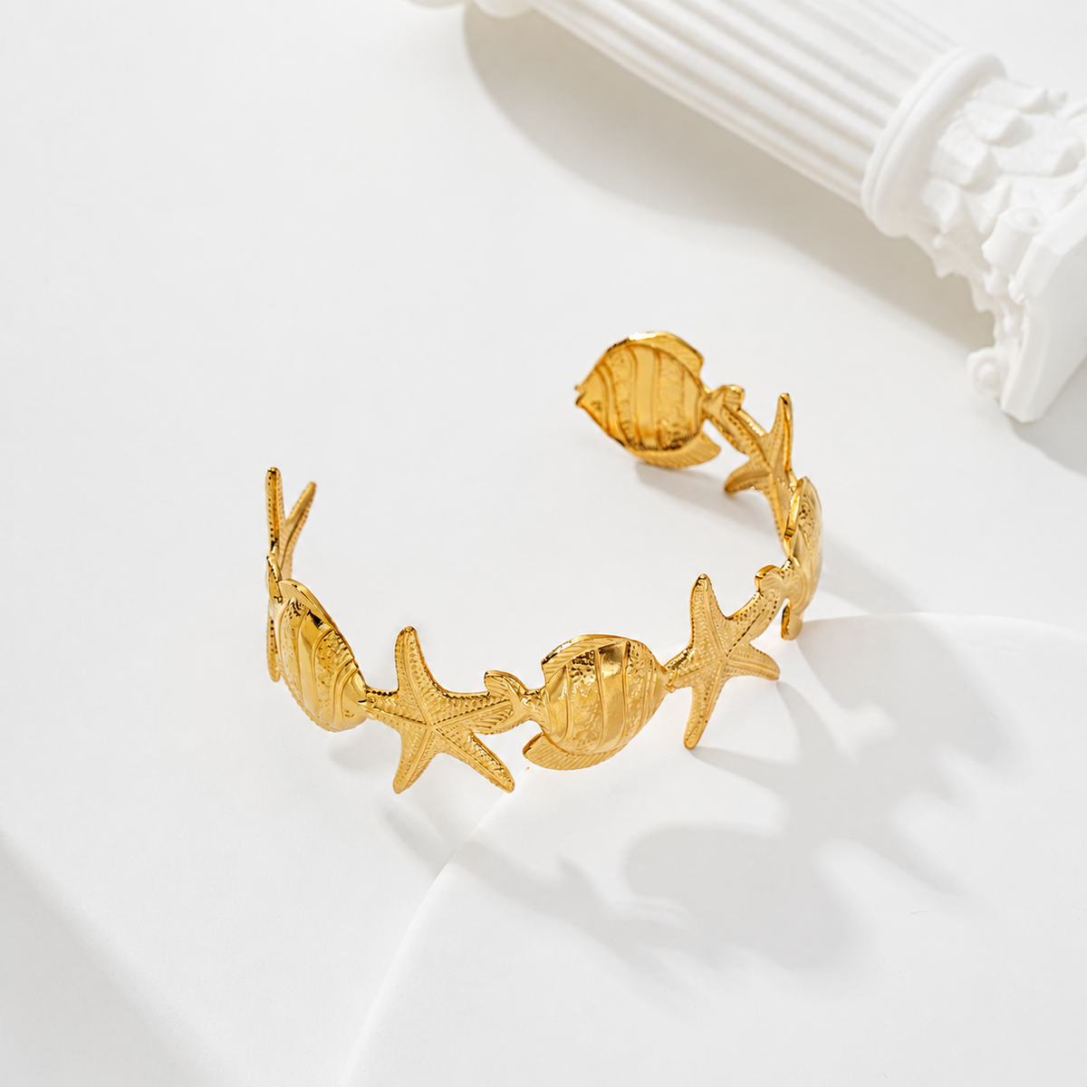 Brazalete de estrellas y peces - brazalete de joyería al por mayor