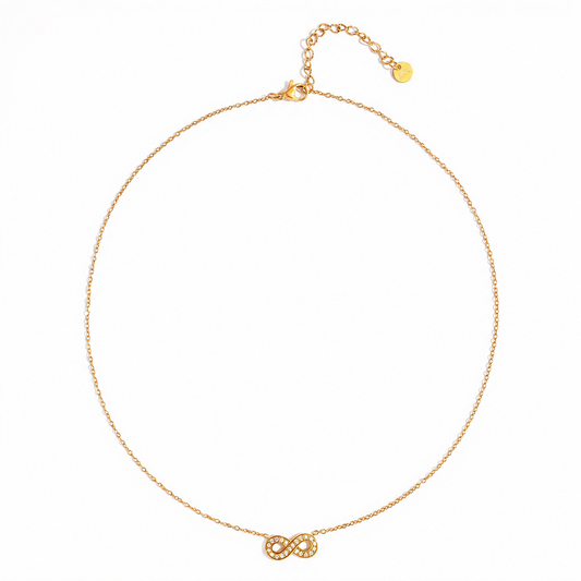 Collar infinito circonitas - collar de joyeria al por mayor