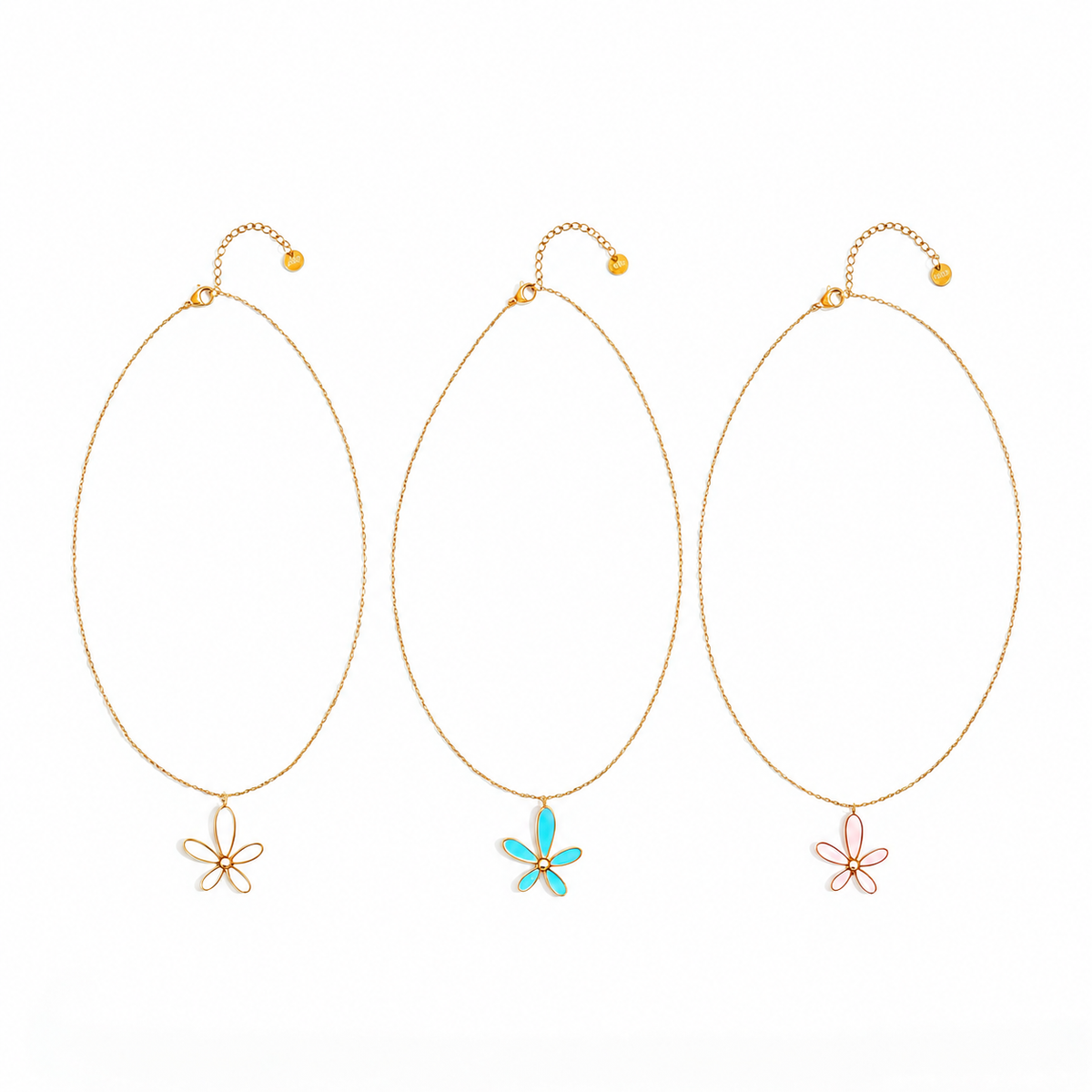 Collar flor color - collar de joyeria al por mayor