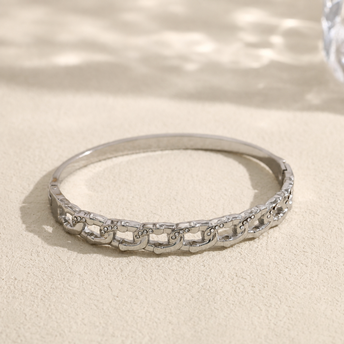 Brazalete con eslabones y piedras - brazalete de joyería al por mayor