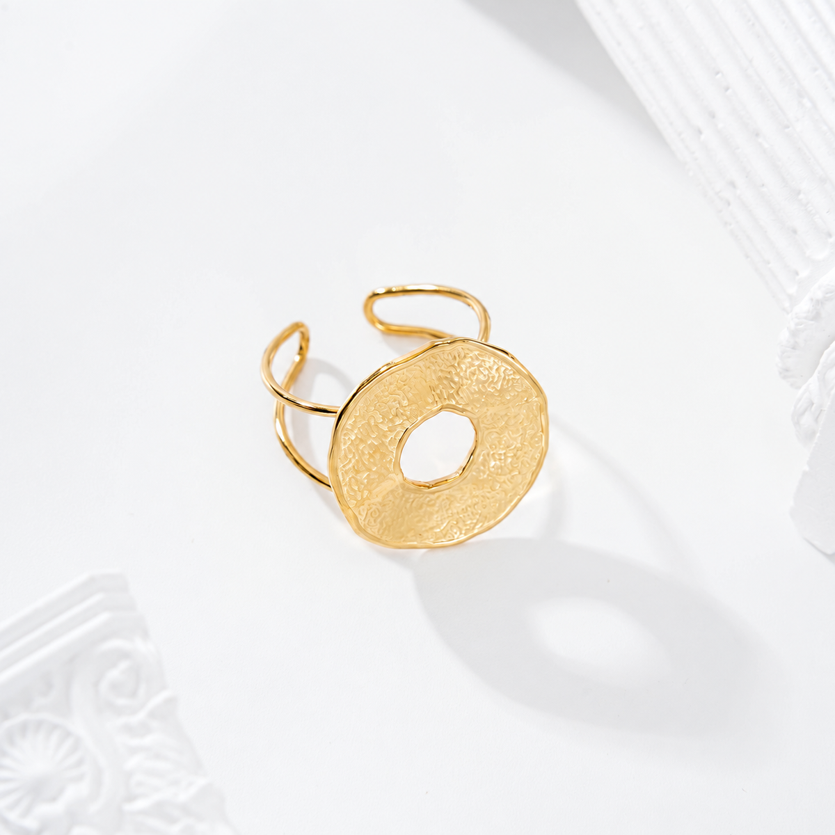 Anillo ajustable disco - anillo de joyería al por mayor