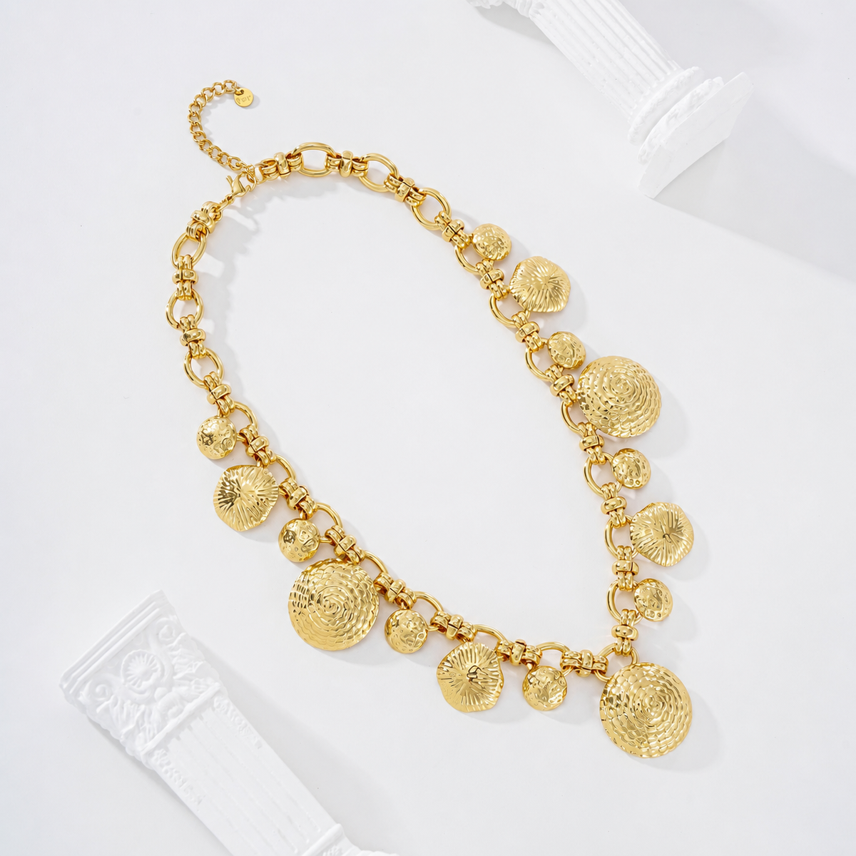 Collar con chapas grandes - collar de joyeria al por mayor