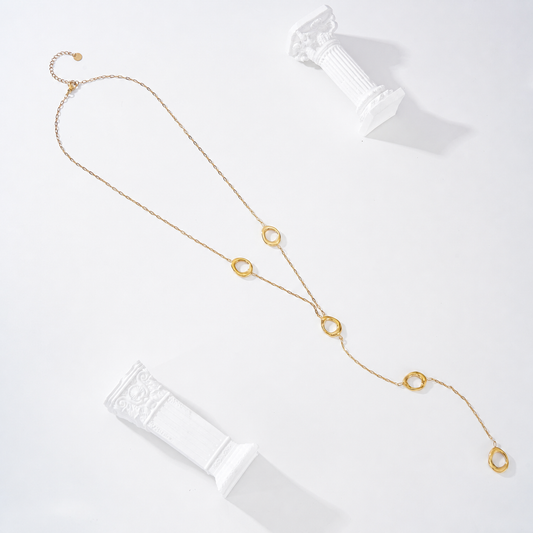 Collar lariat con óvalos - collar de joyeria al por mayor