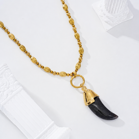 Collar colmillo negro - collar de joyeria al por mayor