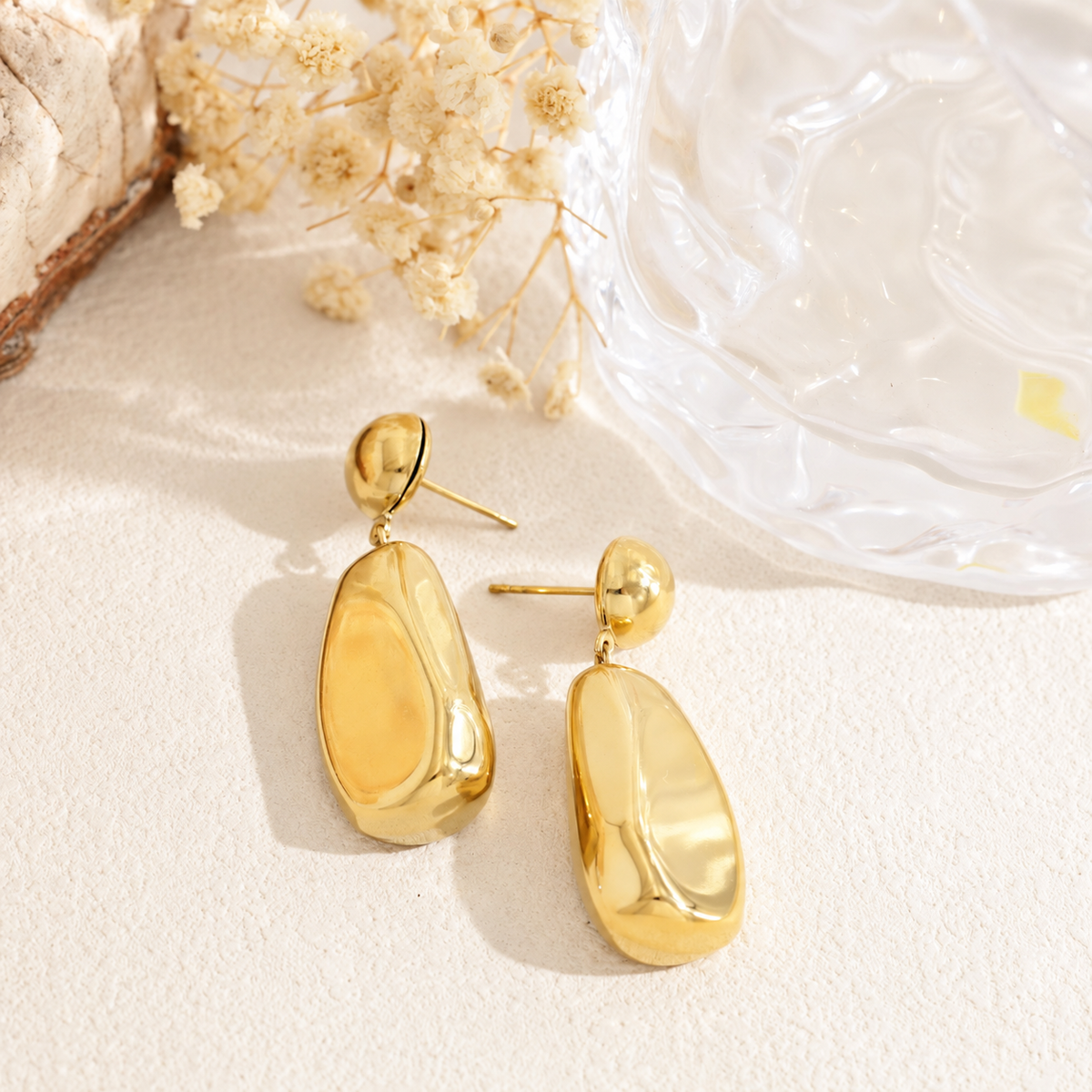 Pendientes forma larga acero - pendientes de joyería al por mayor