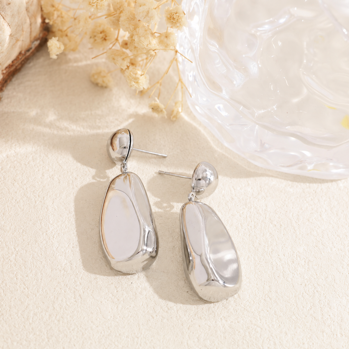 Pendientes forma larga acero - pendientes de joyería al por mayor
