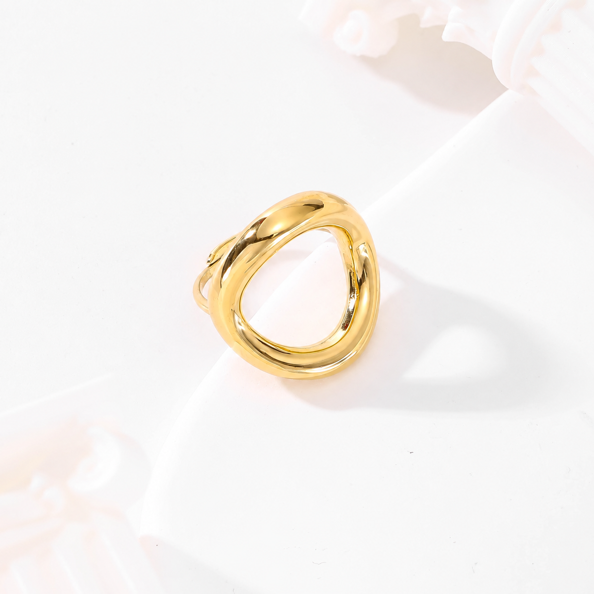 Anillo ajustable de aro irregular - anillo de joyería al por mayor