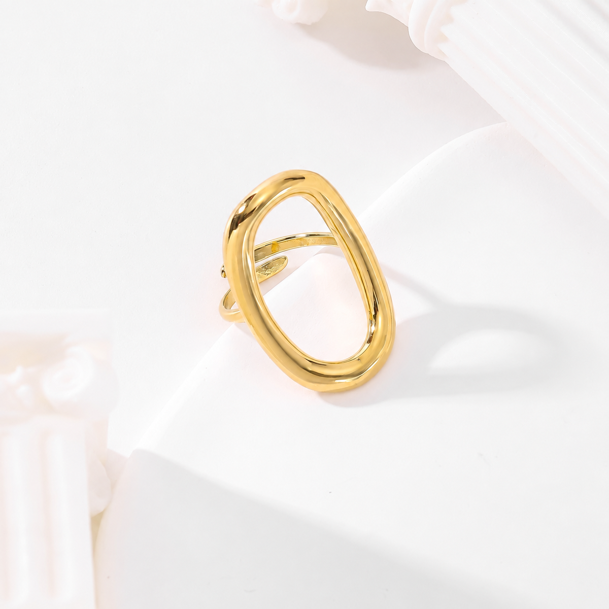 Anillo ajustable ovalado - anillo de joyería al por mayor