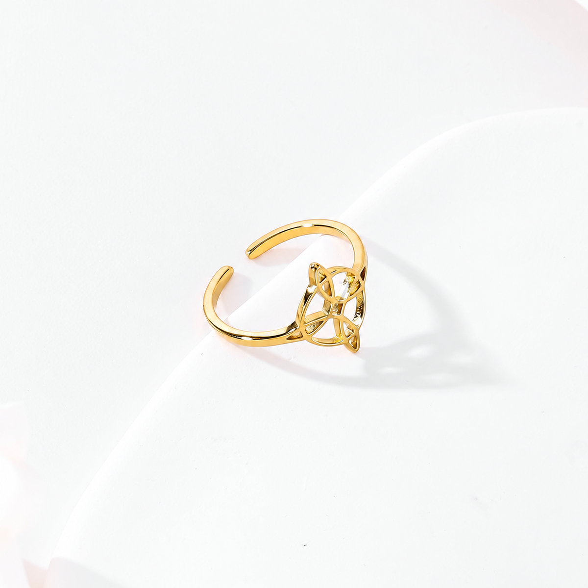 Anillo ajustable con nudo de bruja - anillo de joyería al por mayor