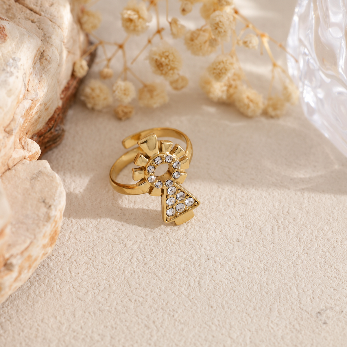 Anillo Virgen del Pilar con circonitas - anillo de joyería al por mayor