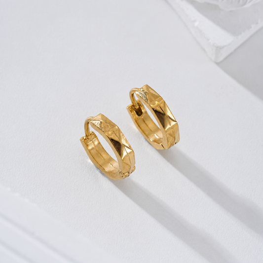 Aro con forma geométrica acero - pendientes de joyería al por mayor