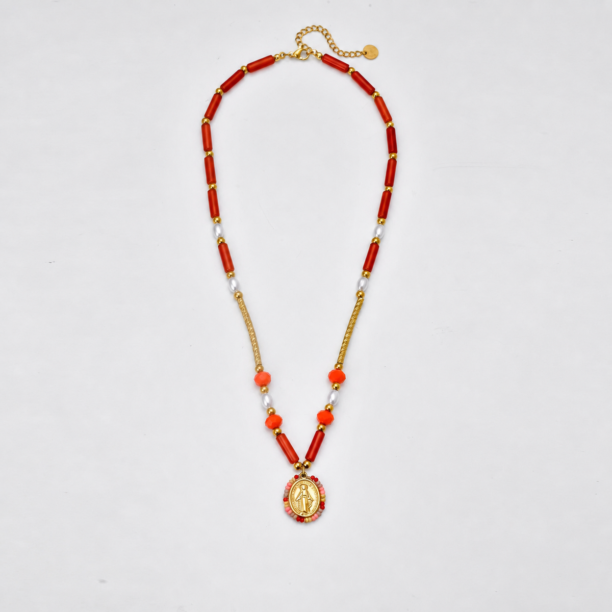 Collar Virgen Milagrosa color - collar de joyeria al por mayor