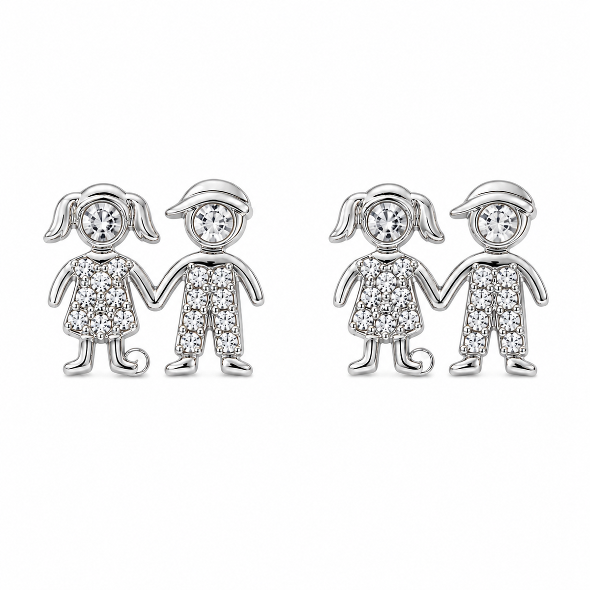 Pendientes plateados