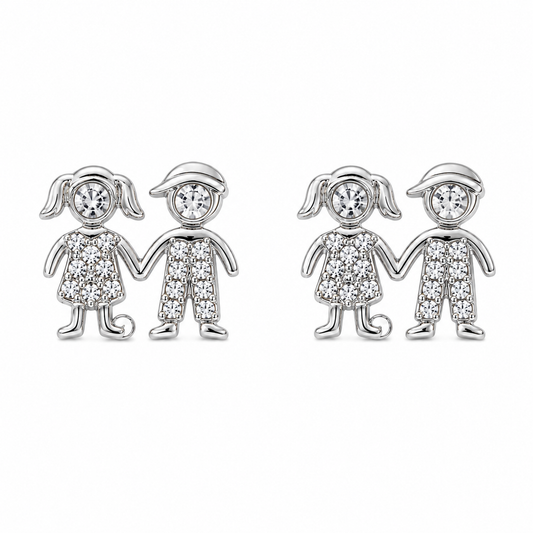 Pendientes plateados