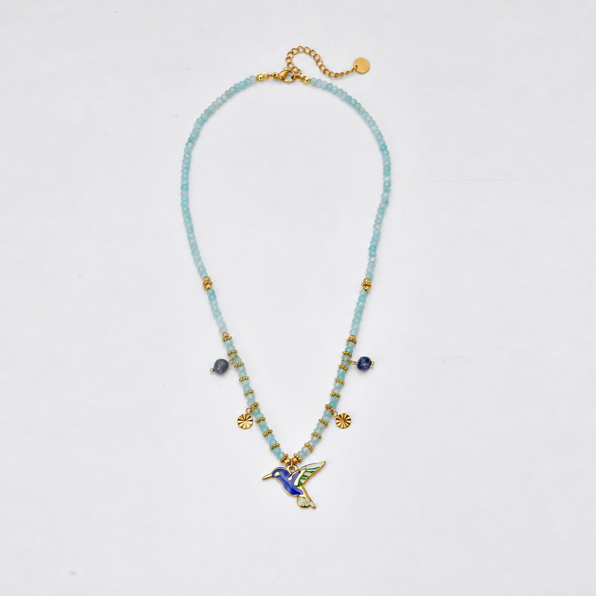 Collar pájaro con cadena piedras - collar de joyeria al por mayor