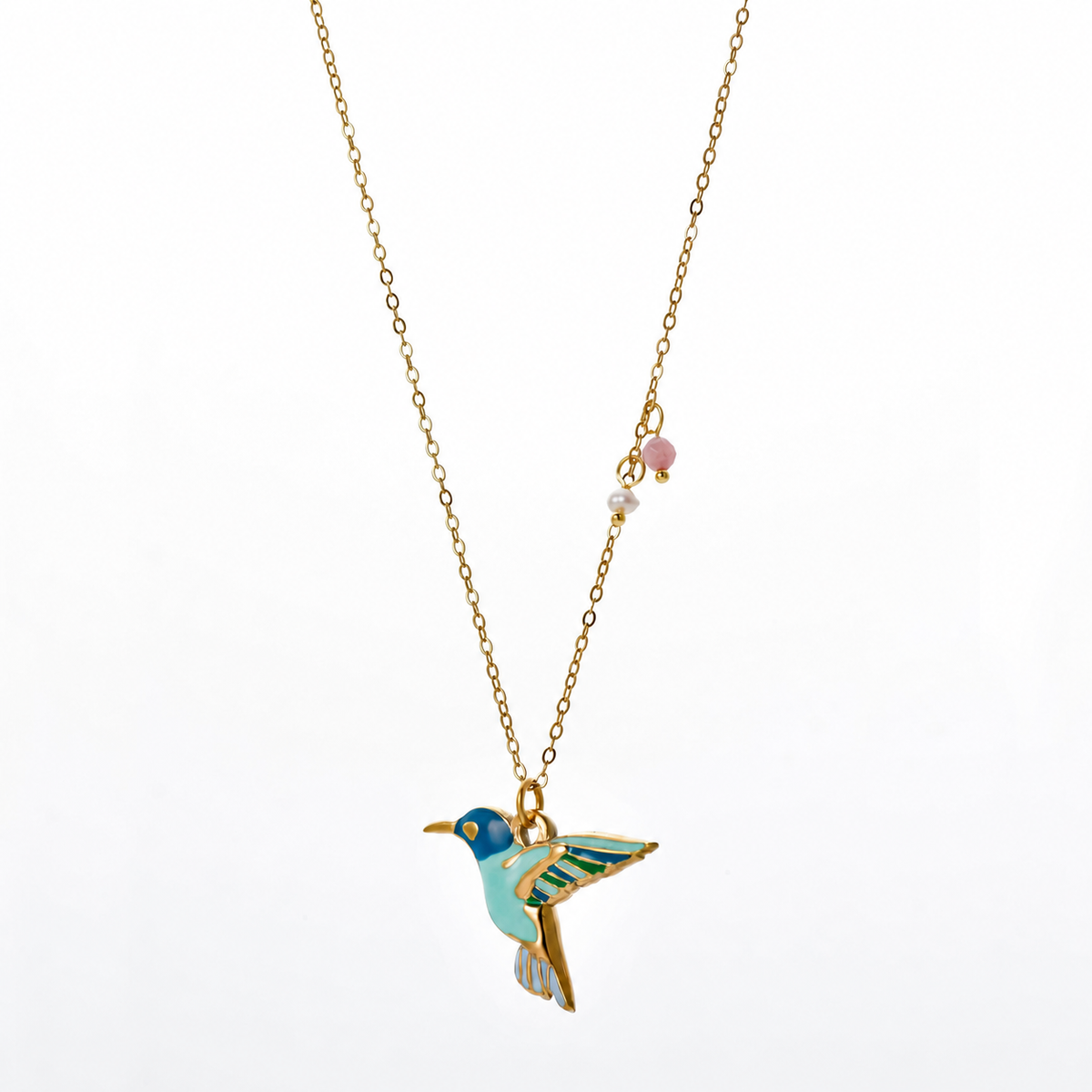 Collar pájaro color - collar de joyeria al por mayor