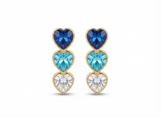 Pendientes con circonitas dorados