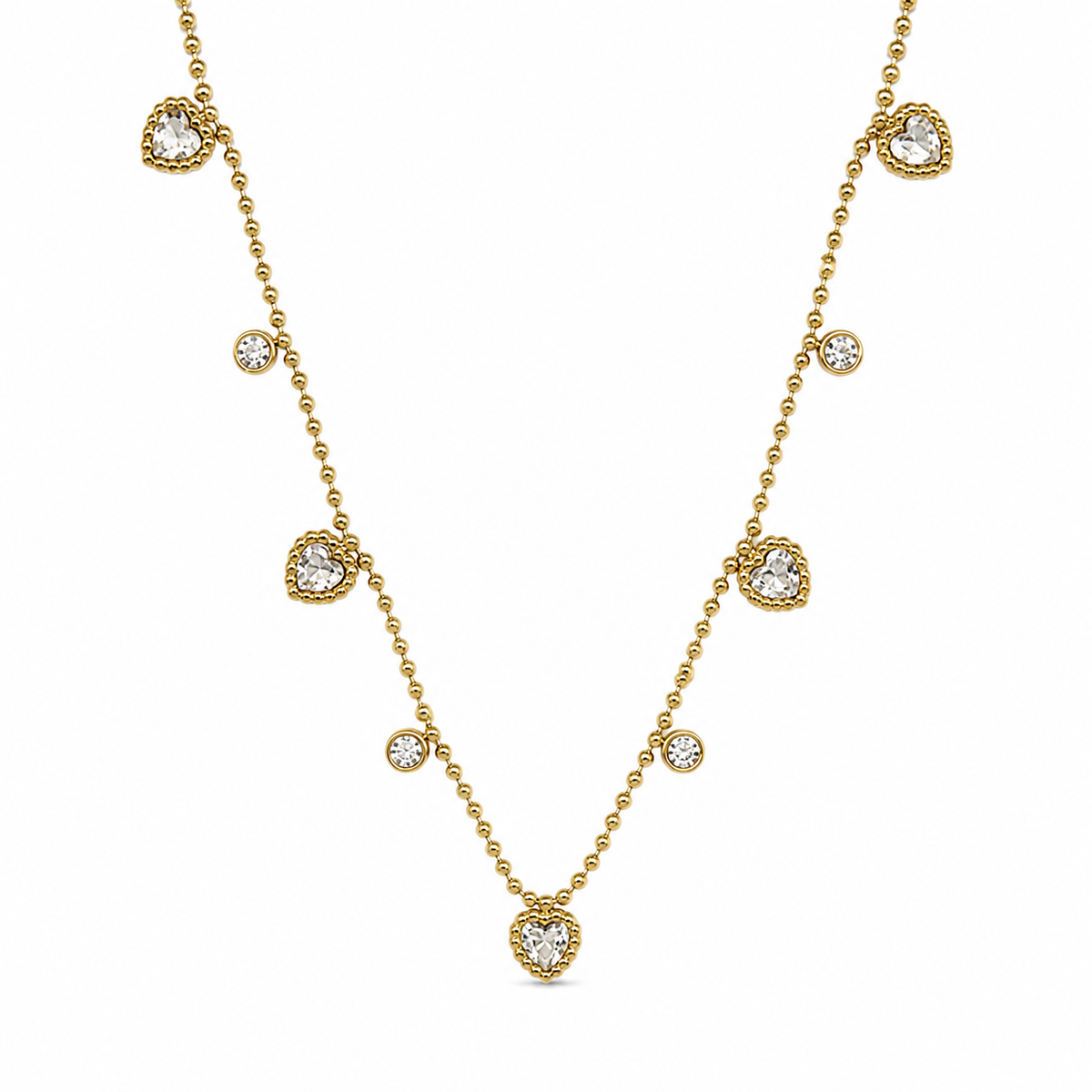 Collar con circonitas dorado
