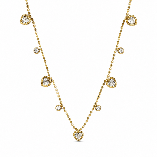 Collar con circonitas dorado