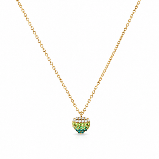 Collar Corazón Verde