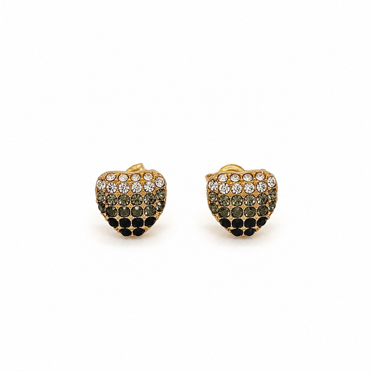 Pendientes con circonitas dorados