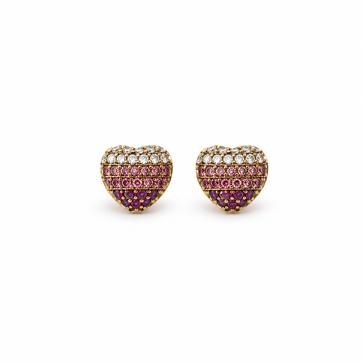 Pendientes con circonitas dorados