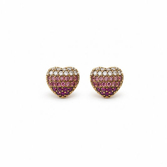 Pendientes con circonitas dorados
