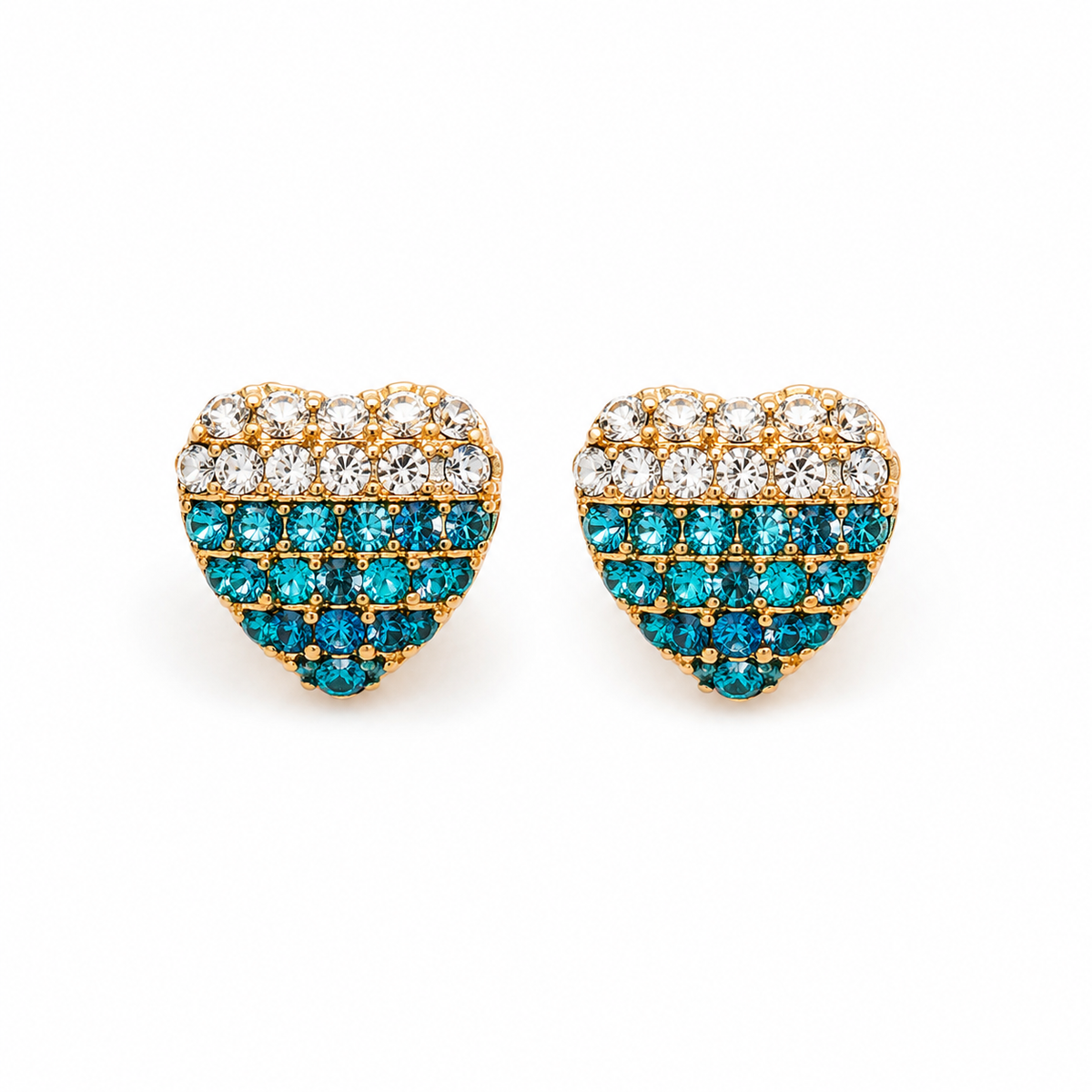 Pendientes con circonitas dorados