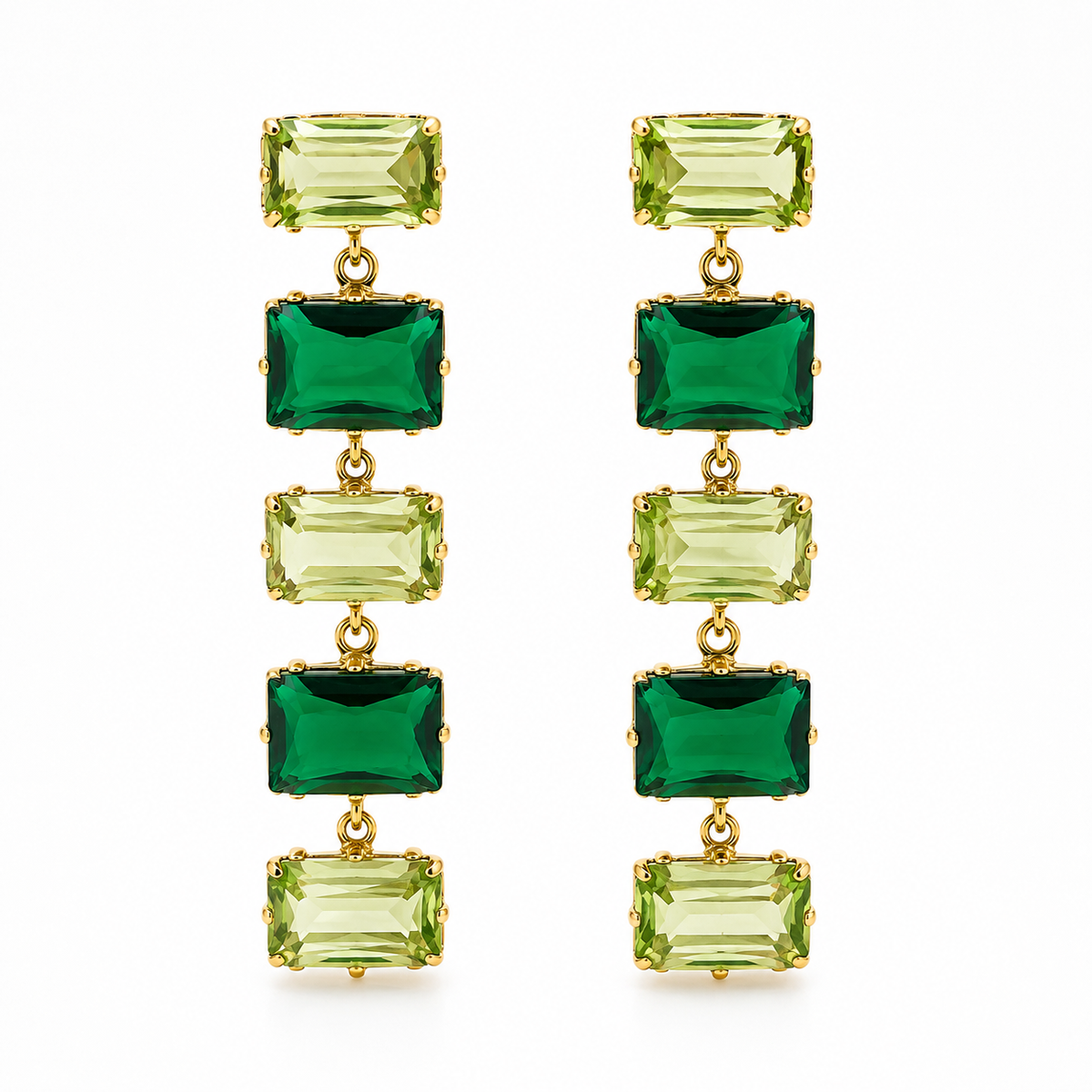 Pendientes con circonitas dorados