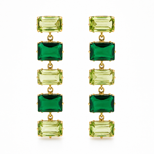 Pendientes con circonitas dorados