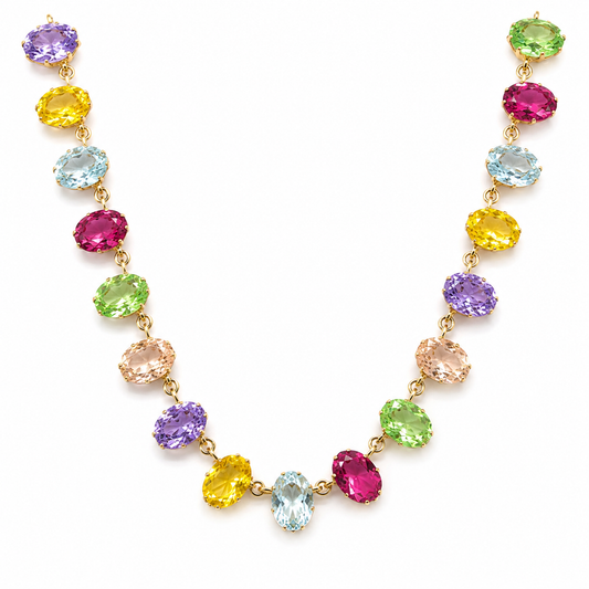 Collar Cristales Multicolor