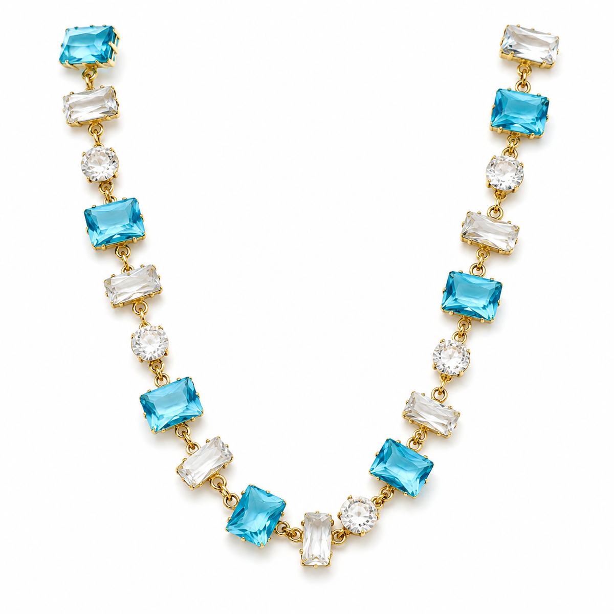 Collar Geométrico Azul
