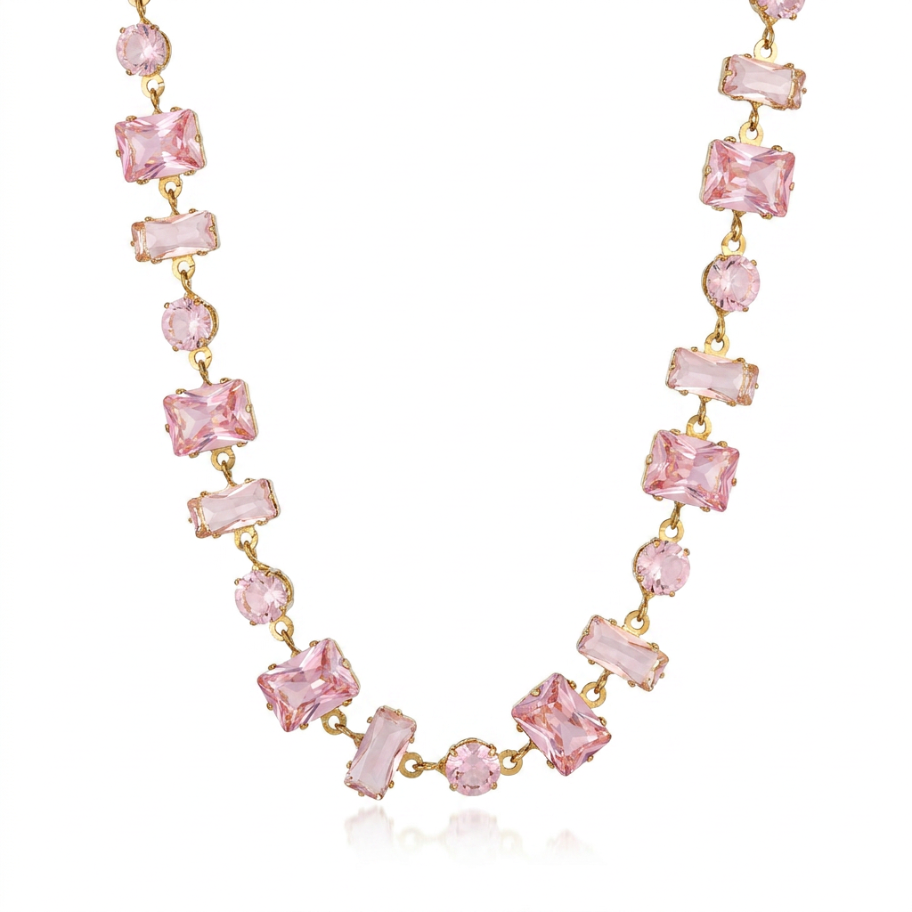 Collar Geométrico Rosa